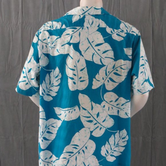 Vintage Hawaiian Shirt - Tie Dye Palm Leaves by Hilo Hattie - Men's 3XL - Picture 8 of 10